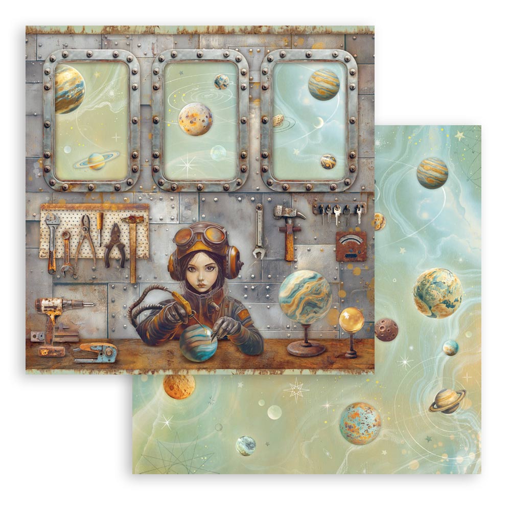 Stamperia – Blocco scrapbooking 30,5 × 30,5 cm – 10 fogli fronte-retro - A new Beginning - immagine 6