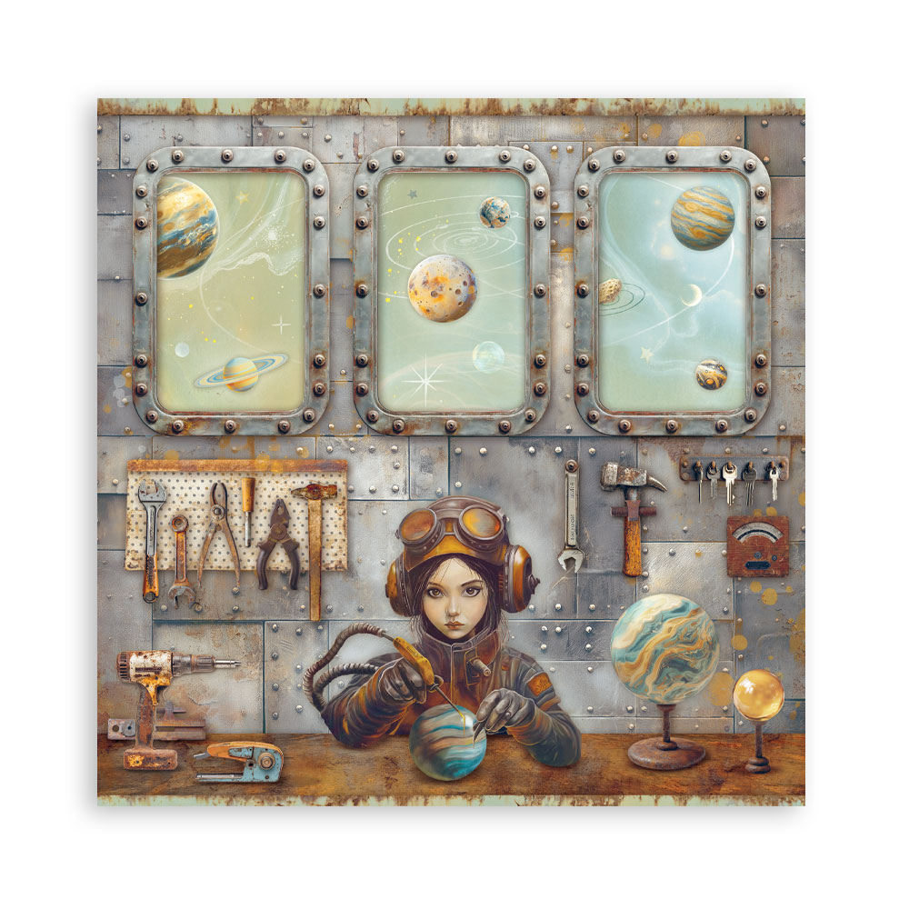Stamperia – Blocco scrapbooking 30,5 × 30,5 cm – 10 fogli fronte-retro - A new Beginning - immagine 7