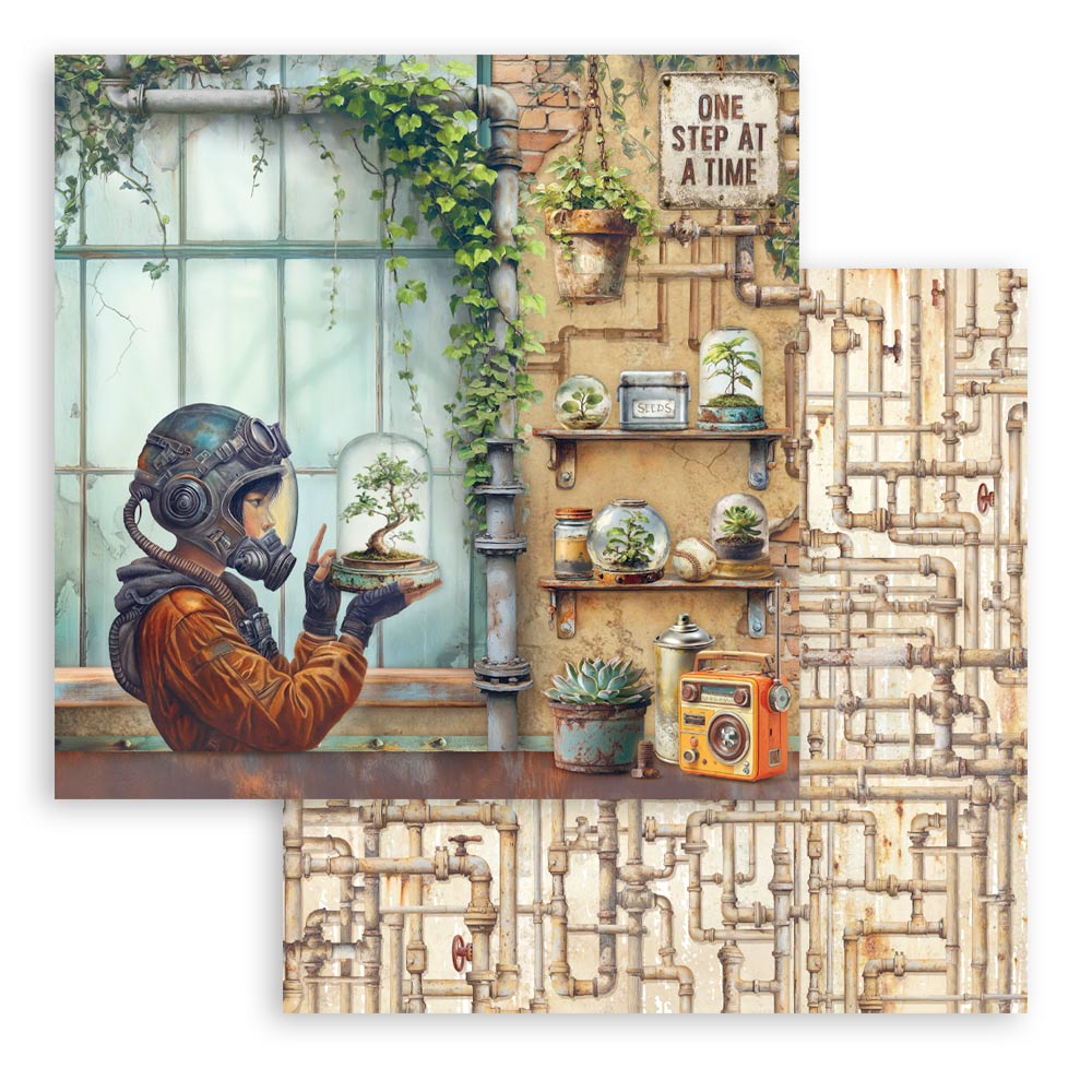 Stamperia – Blocco scrapbooking 30,5 × 30,5 cm – 10 fogli fronte-retro - A new Beginning - immagine 9