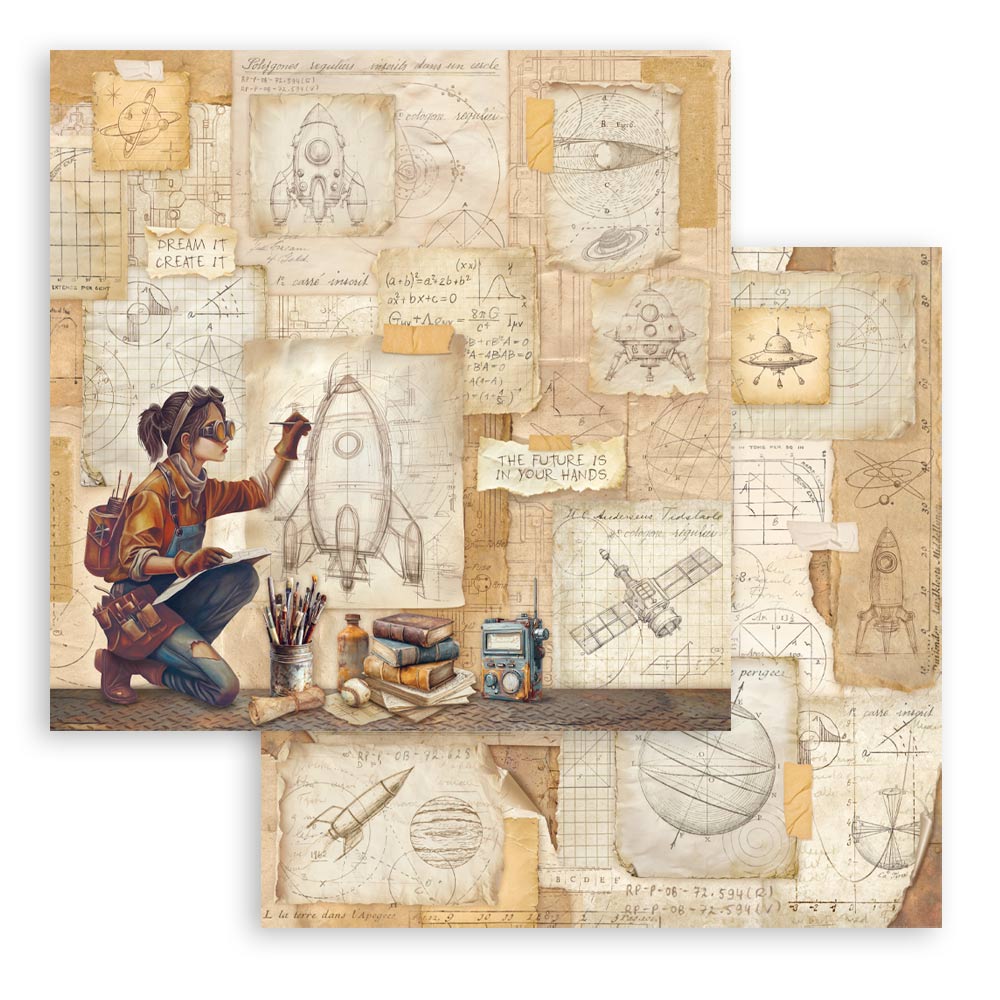 Stamperia – Blocco scrapbooking 30,5 × 30,5 cm – 10 fogli fronte-retro - A new Beginning - immagine 12