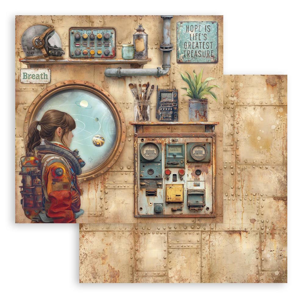 Stamperia – Blocco scrapbooking 30,5 × 30,5 cm – 10 fogli fronte-retro - A new Beginning - immagine 15