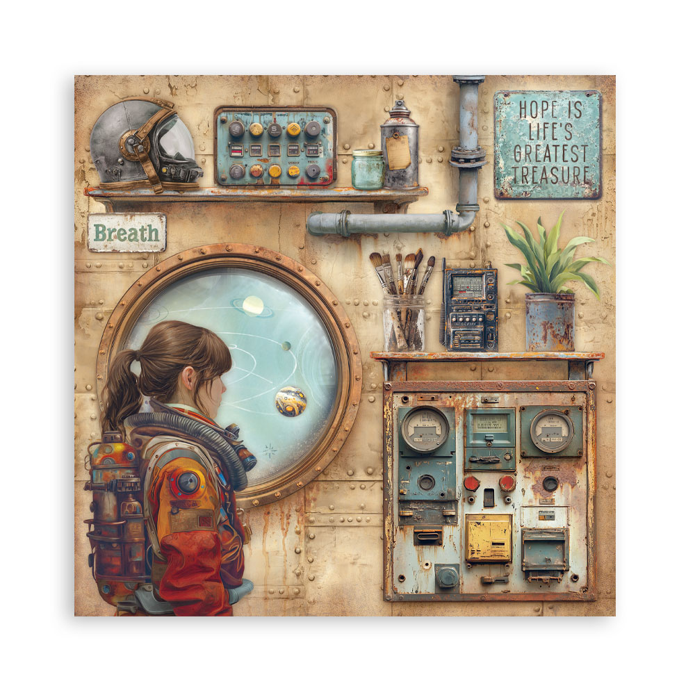 Stamperia – Blocco scrapbooking 30,5 × 30,5 cm – 10 fogli fronte-retro - A new Beginning - immagine 16