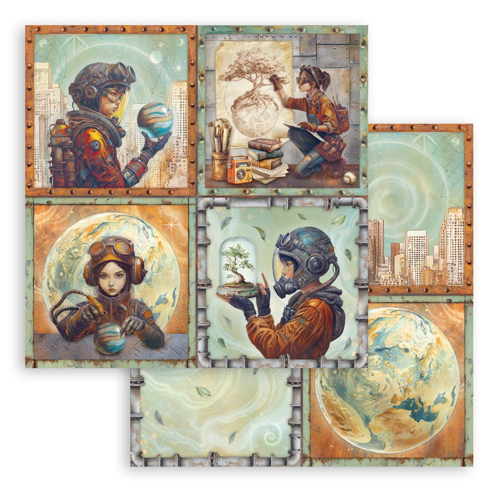 Stamperia – Blocco scrapbooking 30,5 × 30,5 cm – 10 fogli fronte-retro - A new Beginning - immagine 24