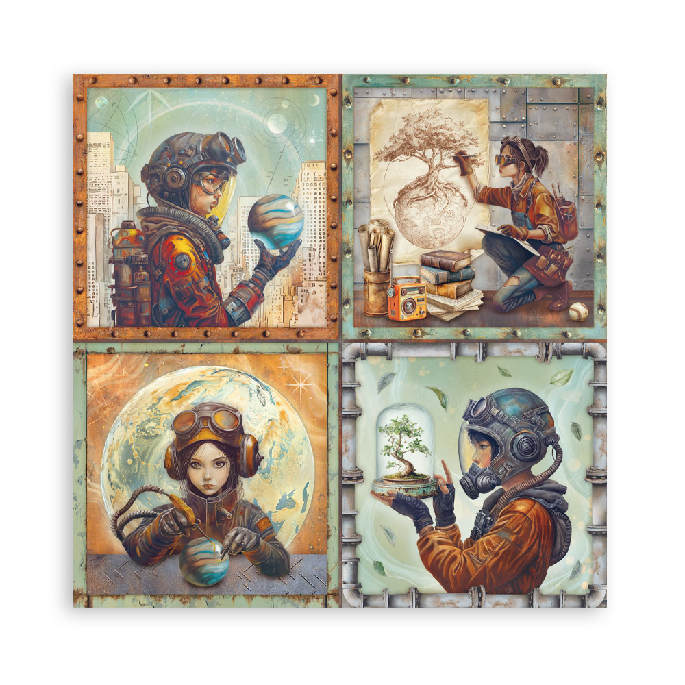 Stamperia – Blocco scrapbooking 30,5 × 30,5 cm – 10 fogli fronte-retro - A new Beginning - immagine 25