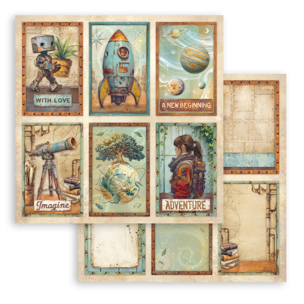 Stamperia – Blocco scrapbooking 30,5 × 30,5 cm – 10 fogli fronte-retro - A new Beginning - immagine 27