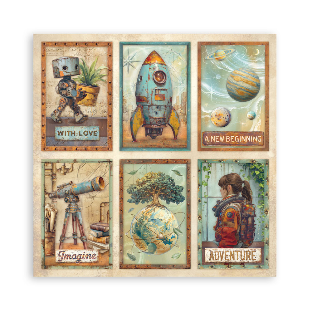 Stamperia – Blocco scrapbooking 30,5 × 30,5 cm – 10 fogli fronte-retro - A new Beginning - immagine 28