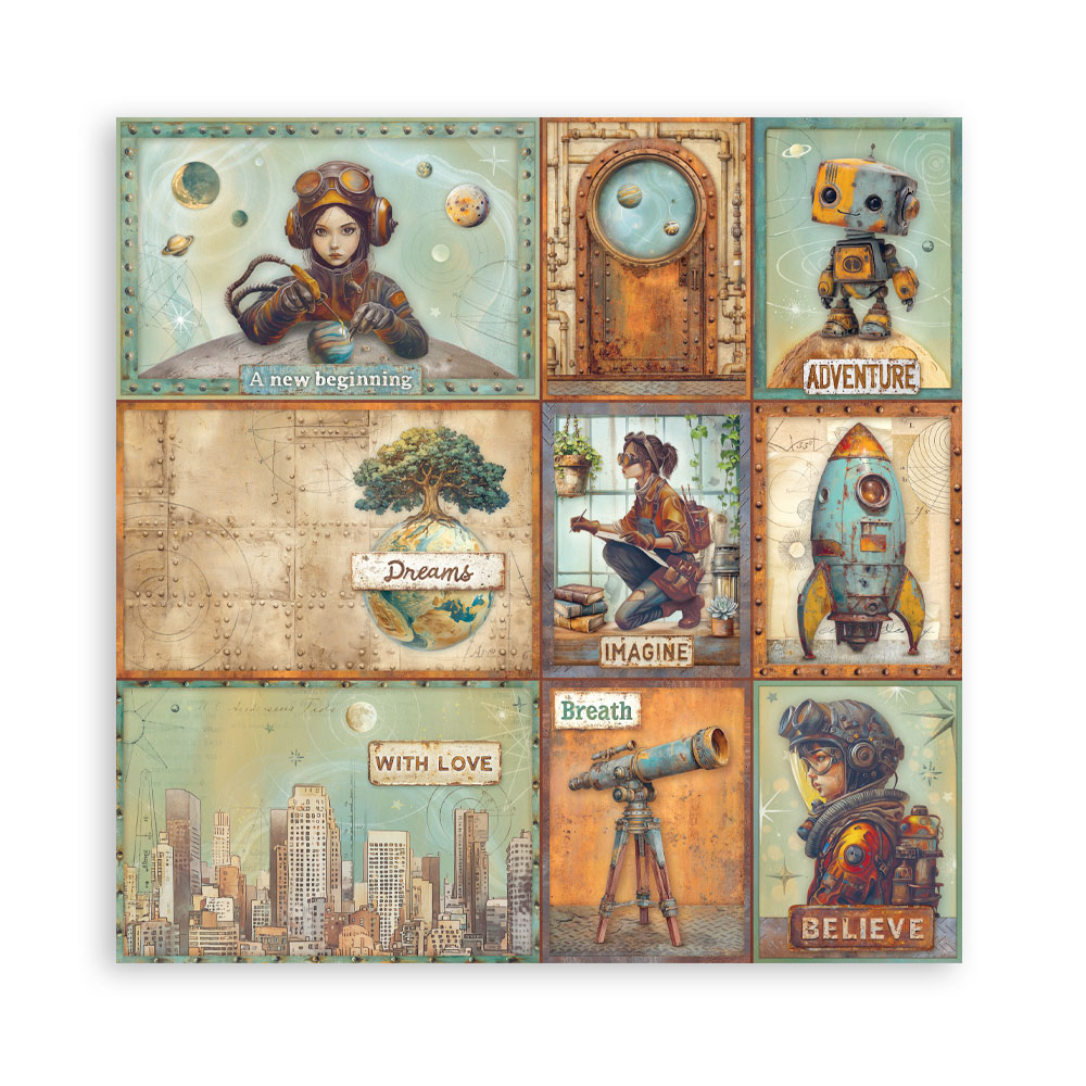 Stamperia – Blocco scrapbooking 30,5 × 30,5 cm – 10 fogli fronte-retro - A new Beginning - immagine 31