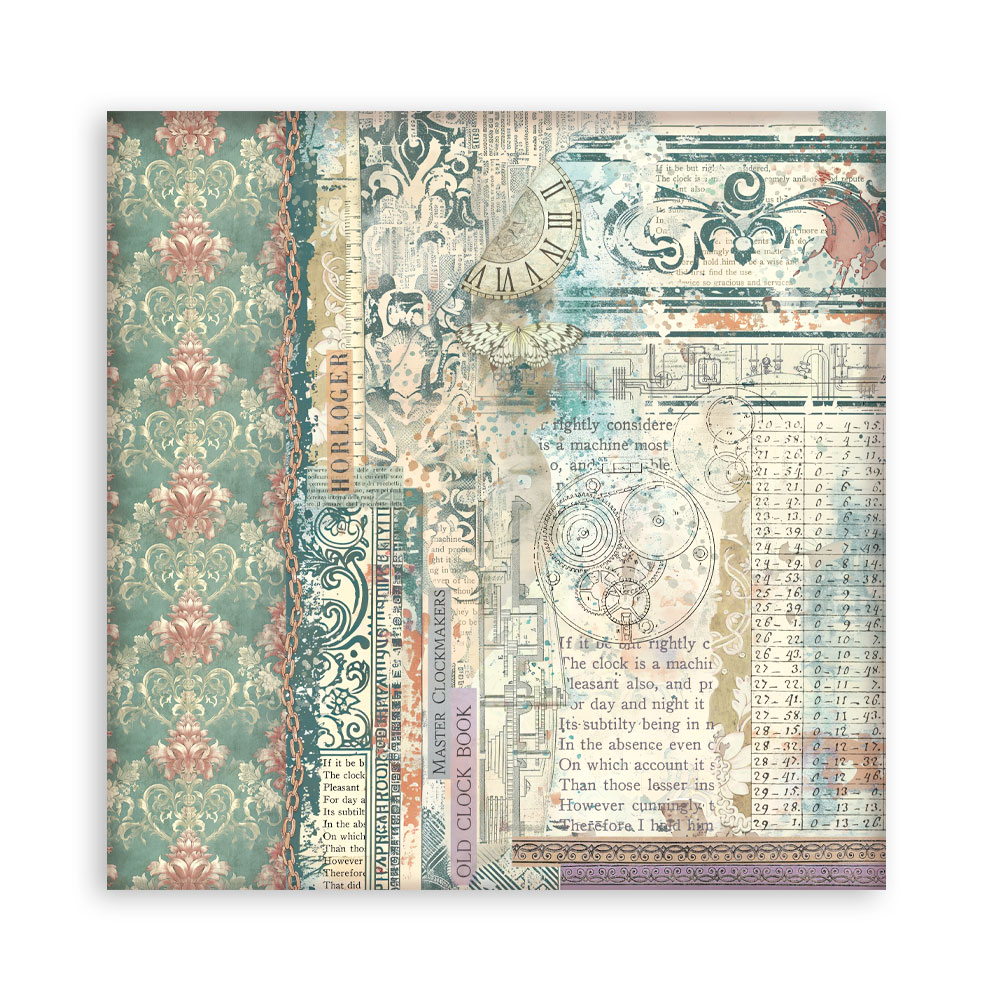 Stamperia – Blocco scrapbooking 30,5 × 30,5 cm – 10 fogli fronte-retro - Gardens of Time - immagine 5