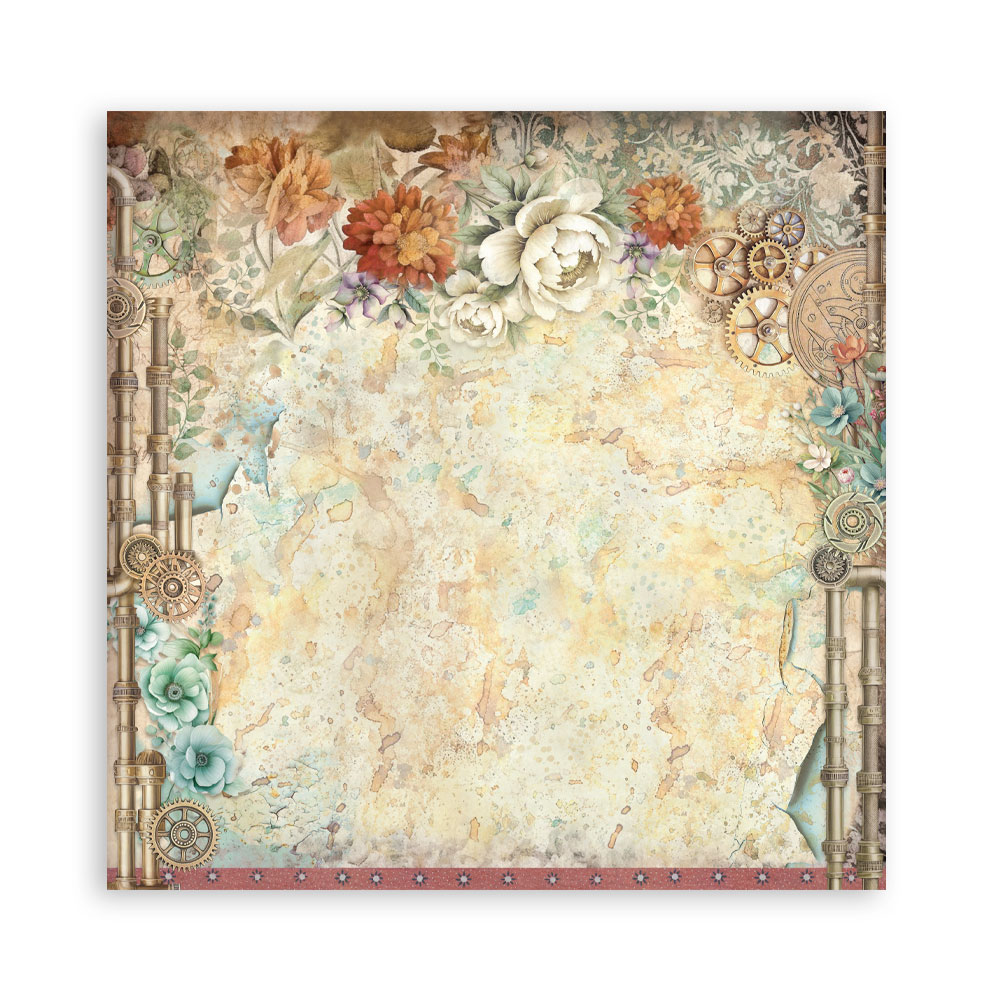 Stamperia – Blocco scrapbooking 30,5 × 30,5 cm – 10 fogli fronte-retro - Gardens of Time - immagine 8