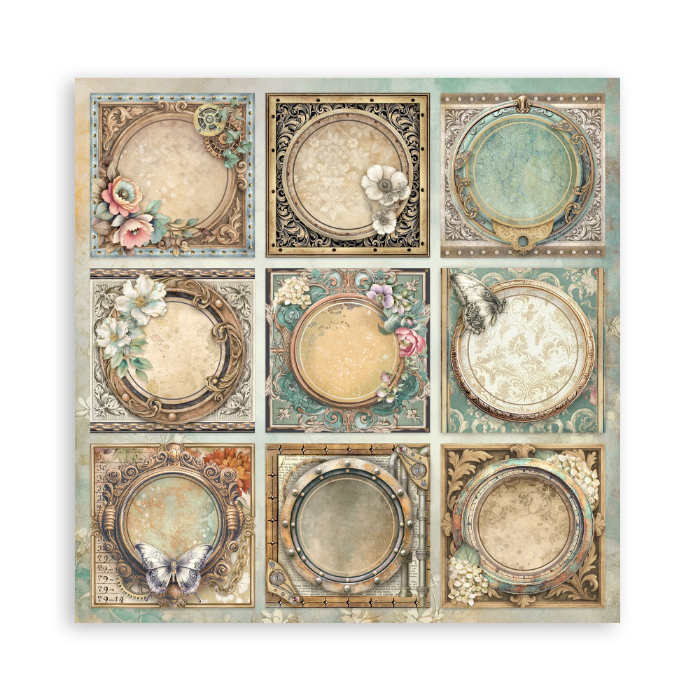 Stamperia – Blocco scrapbooking 30,5 × 30,5 cm – 10 fogli fronte-retro - Gardens of Time - immagine 11