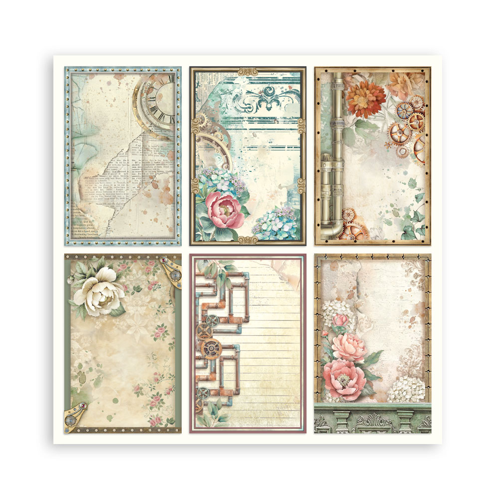 Stamperia – Blocco scrapbooking 30,5 × 30,5 cm – 10 fogli fronte-retro - Gardens of Time - immagine 26