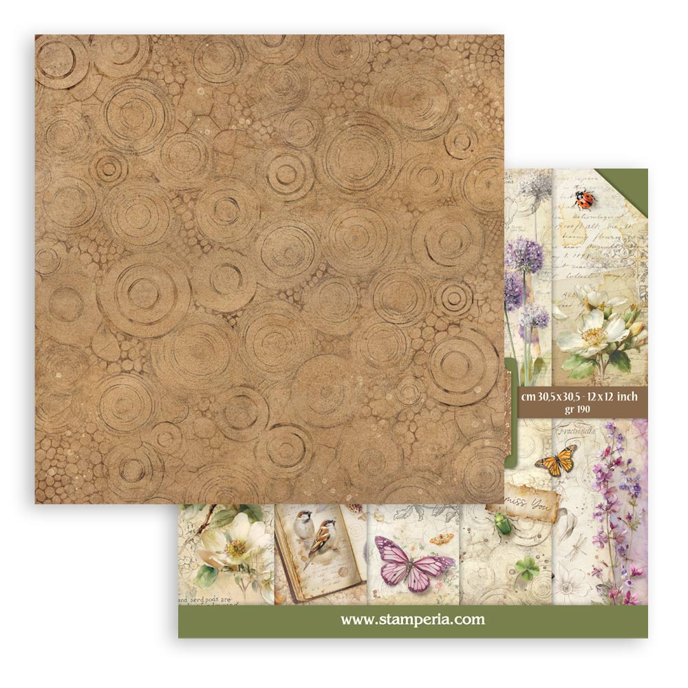 Stamperia – Blocco scrapbooking 30,5 × 30,5 cm – 10 fogli fronte-retro - All Around - immagine 3