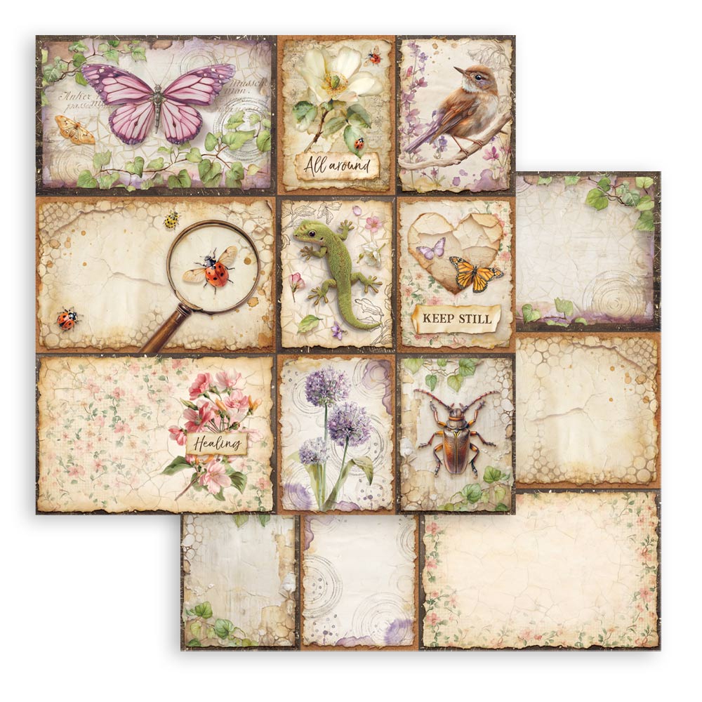 Stamperia – Blocco scrapbooking 30,5 × 30,5 cm – 10 fogli fronte-retro - All Around - immagine 28