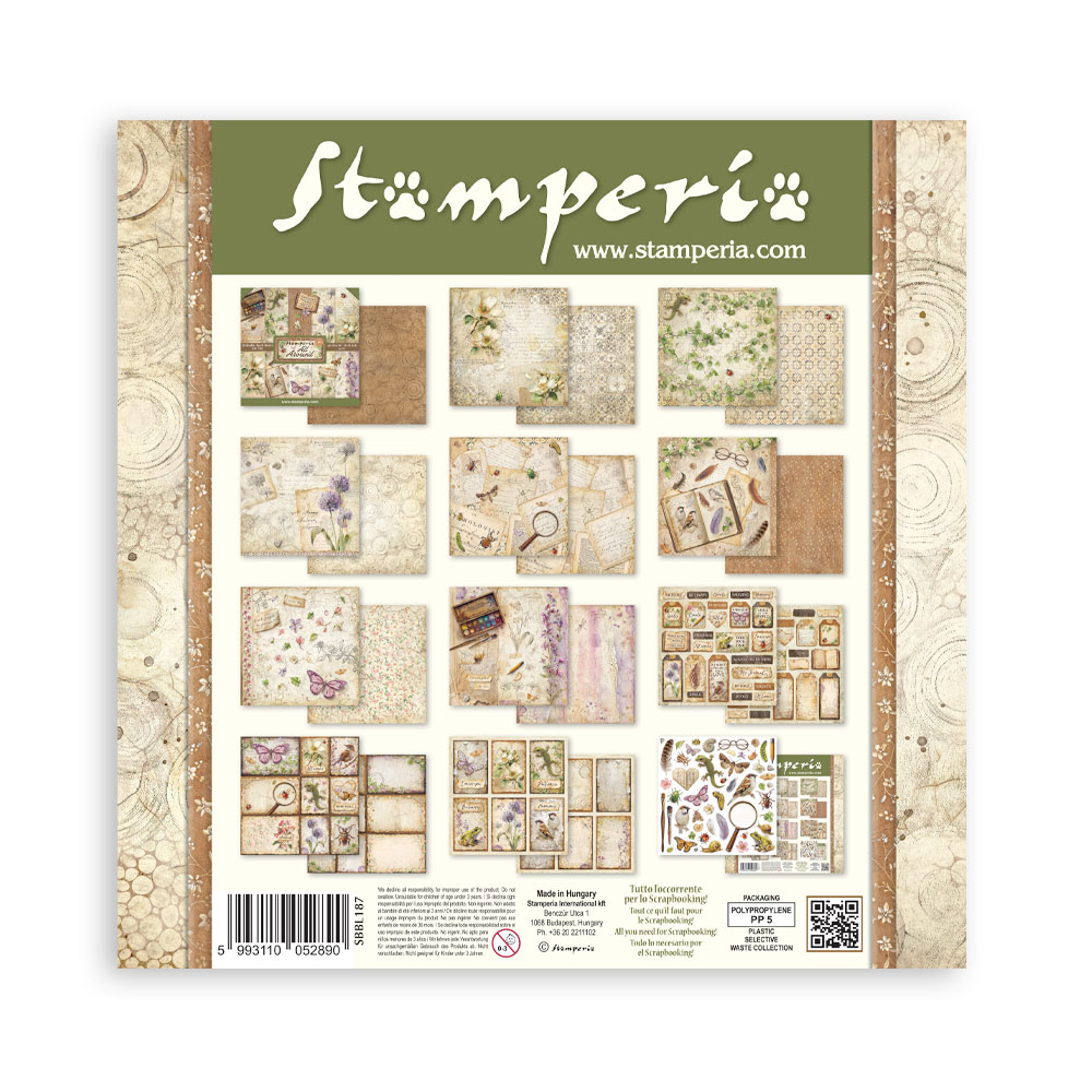 Stamperia – Blocco scrapbooking 30,5 × 30,5 cm – 10 fogli fronte-retro - All Around - immagine 36