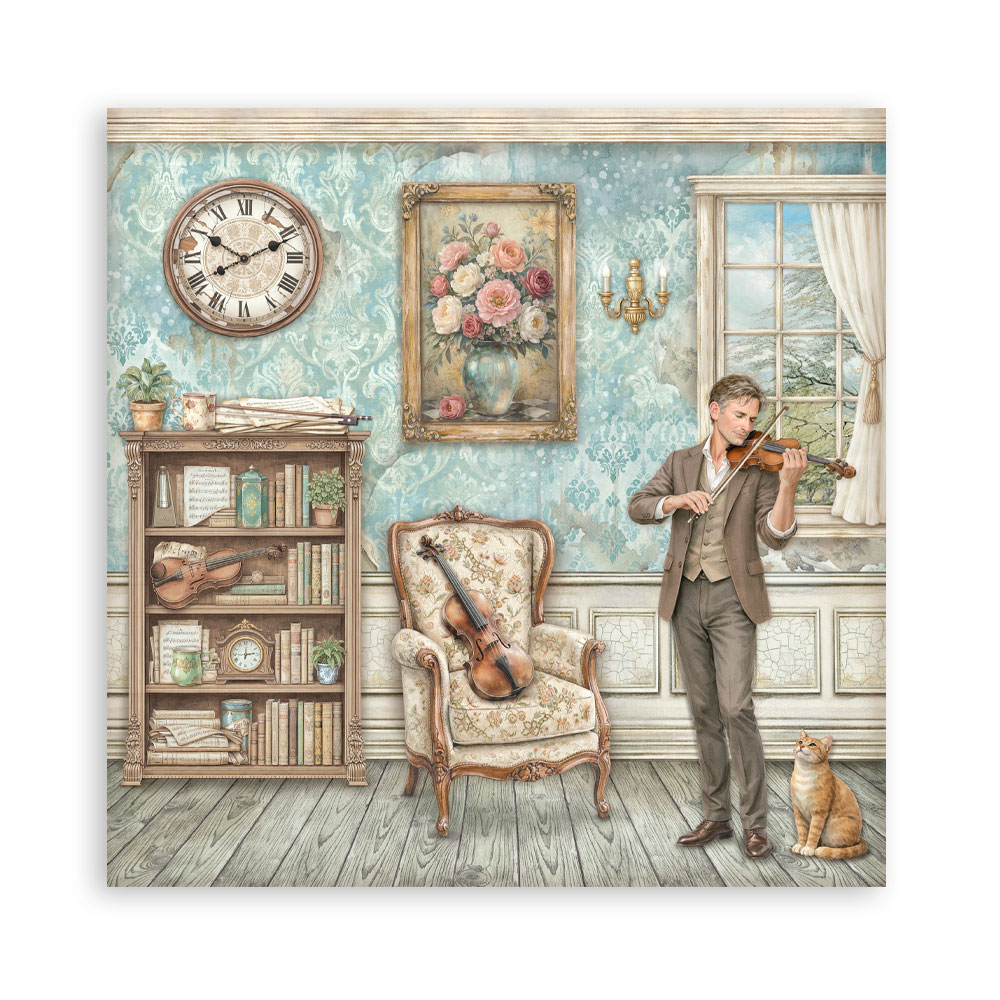 Stamperia – Blocco scrapbooking 30,5 × 30,5 cm – 10 fogli fronte-retro - Symphony - immagine 10