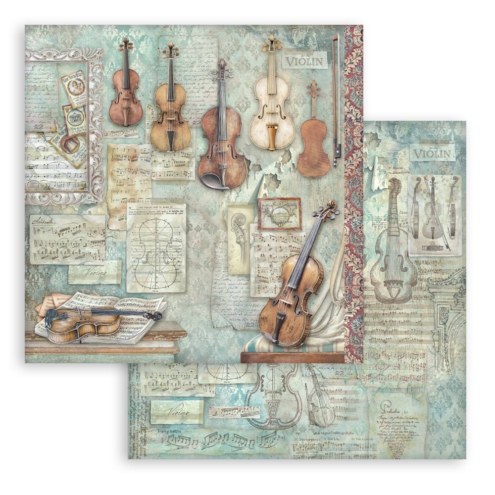 Stamperia – Blocco scrapbooking 30,5 × 30,5 cm – 10 fogli fronte-retro - Symphony - immagine 15