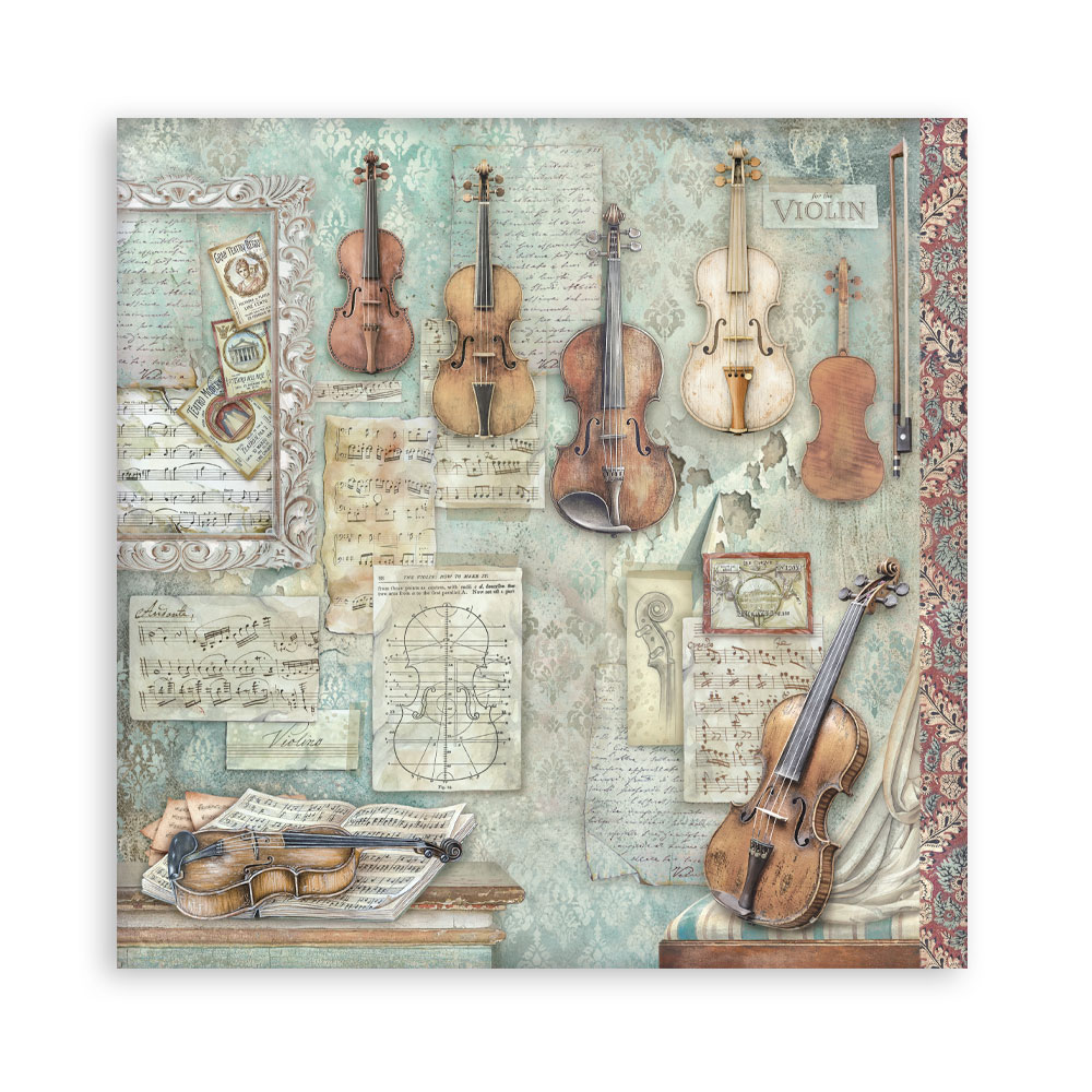 Stamperia – Blocco scrapbooking 30,5 × 30,5 cm – 10 fogli fronte-retro - Symphony - immagine 16