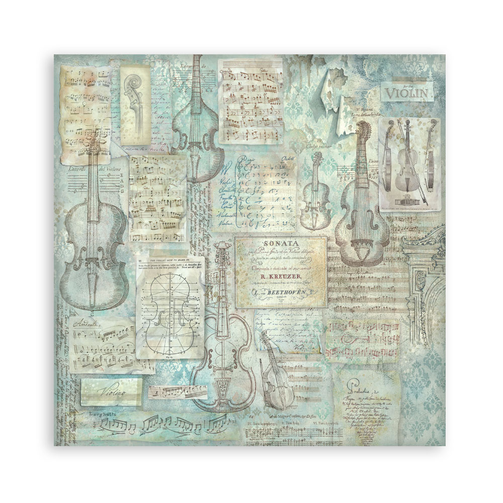 Stamperia – Blocco scrapbooking 30,5 × 30,5 cm – 10 fogli fronte-retro - Symphony - immagine 17