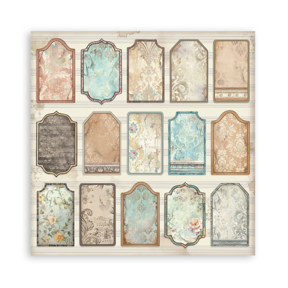 Stamperia – Blocco scrapbooking 30,5 × 30,5 cm – 10 fogli fronte-retro - Symphony - immagine 32