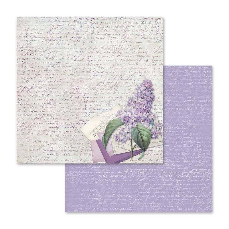 Stamperia – Blocco scrapbooking 30,5 × 30,5 cm – 10 fogli fronte-retro - Lilac - immagine 2