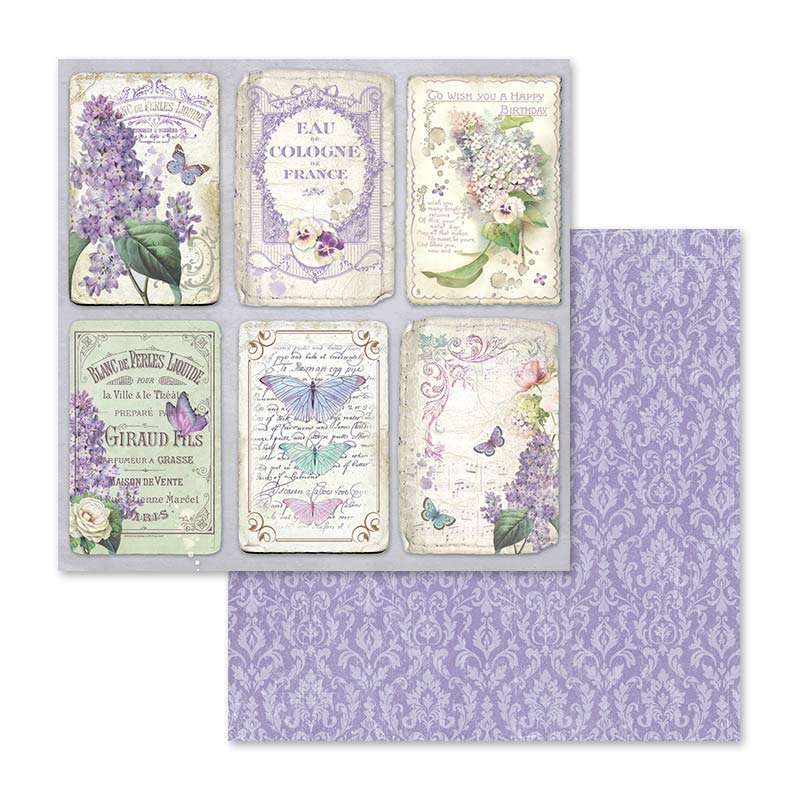 Stamperia – Blocco scrapbooking 30,5 × 30,5 cm – 10 fogli fronte-retro - Lilac - immagine 5