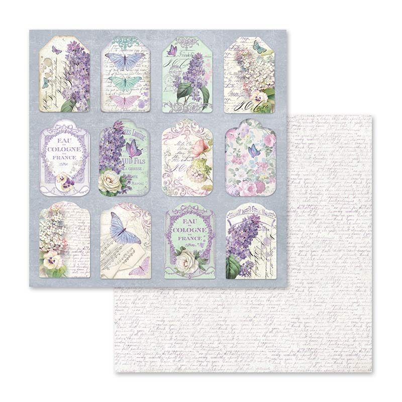 Stamperia – Blocco scrapbooking 30,5 × 30,5 cm – 10 fogli fronte-retro - Lilac - immagine 7