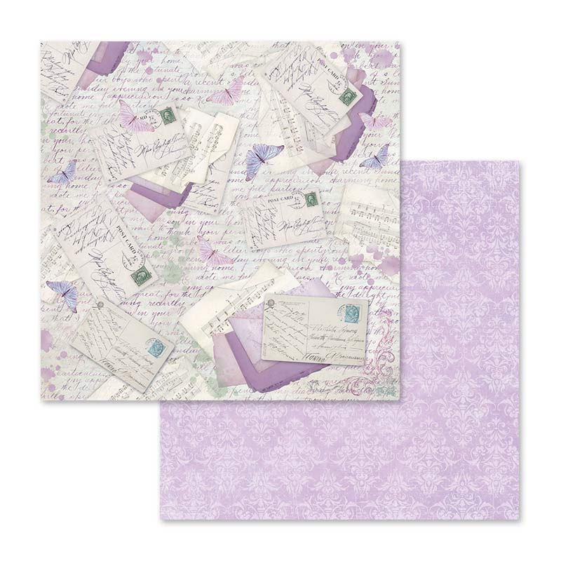 Stamperia – Blocco scrapbooking 30,5 × 30,5 cm – 10 fogli fronte-retro - Lilac - immagine 9