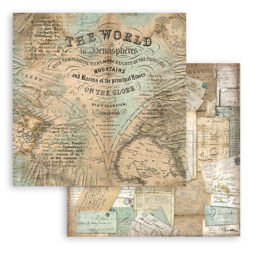 Stamperia – Blocco scrapbooking 30,5 × 30,5 cm – 10 fogli fronte-retro - Around the world - immagine 8