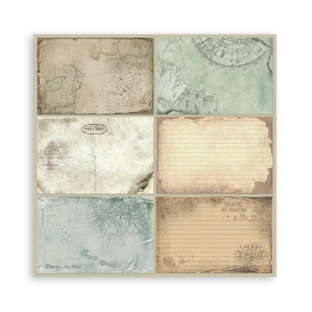 Stamperia – Blocco scrapbooking 30,5 × 30,5 cm – 10 fogli fronte-retro - Around the world - immagine 13
