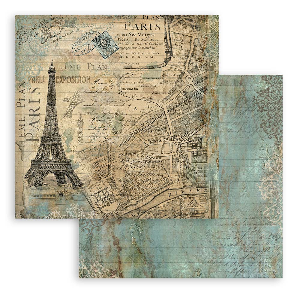 Stamperia – Blocco scrapbooking 30,5 × 30,5 cm – 10 fogli fronte-retro - Around the world - immagine 14