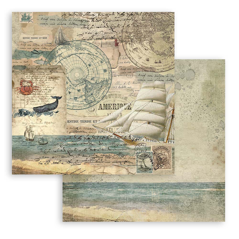 Stamperia – Blocco scrapbooking 30,5 × 30,5 cm – 10 fogli fronte-retro - Around the world - immagine 17