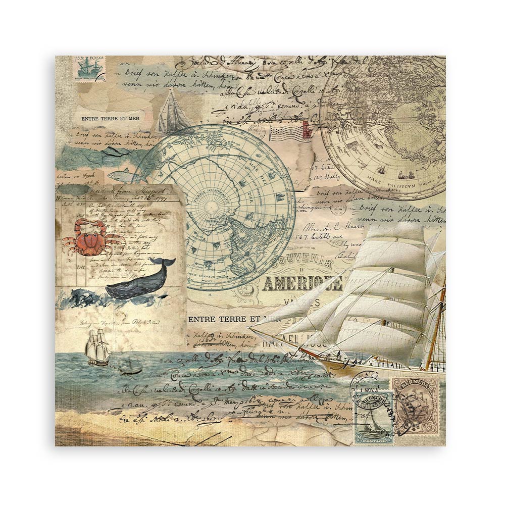Stamperia – Blocco scrapbooking 30,5 × 30,5 cm – 10 fogli fronte-retro - Around the world - immagine 18