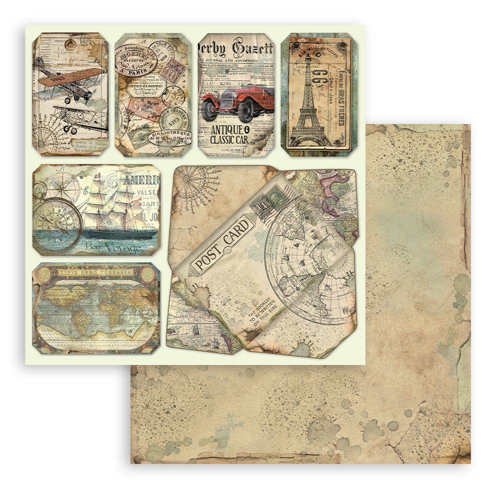Stamperia – Blocco scrapbooking 30,5 × 30,5 cm – 10 fogli fronte-retro - Around the world - immagine 20