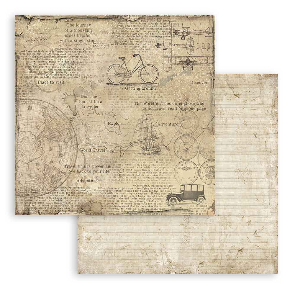Stamperia – Blocco scrapbooking 30,5 × 30,5 cm – 10 fogli fronte-retro - Around the world - immagine 29