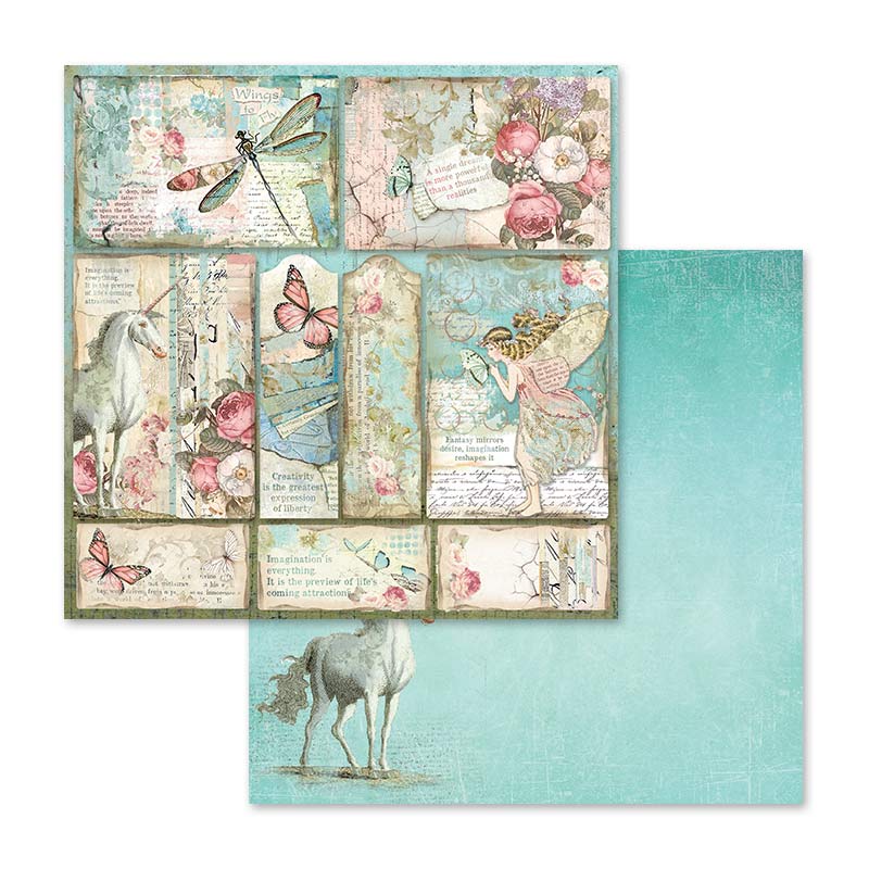 Stamperia – Blocco scrapbooking 30,5 × 30,5 cm – 10 fogli fronte-retro - Wonderland - immagine 6