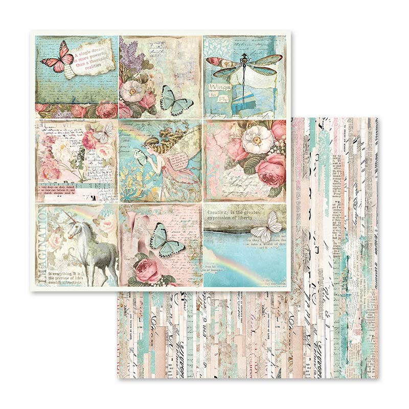 Stamperia – Blocco scrapbooking 30,5 × 30,5 cm – 10 fogli fronte-retro - Wonderland - immagine 8