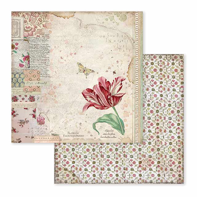 Stamperia – Blocco scrapbooking 30,5 × 30,5 cm – 10 fogli fronte-retro - Spring Botanic - immagine 2