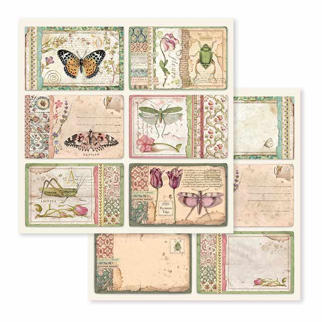 Stamperia – Blocco scrapbooking 30,5 × 30,5 cm – 10 fogli fronte-retro - Spring Botanic - immagine 3