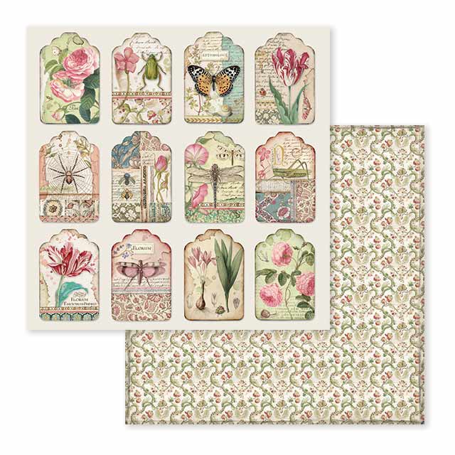 Stamperia – Blocco scrapbooking 30,5 × 30,5 cm – 10 fogli fronte-retro - Spring Botanic - immagine 8