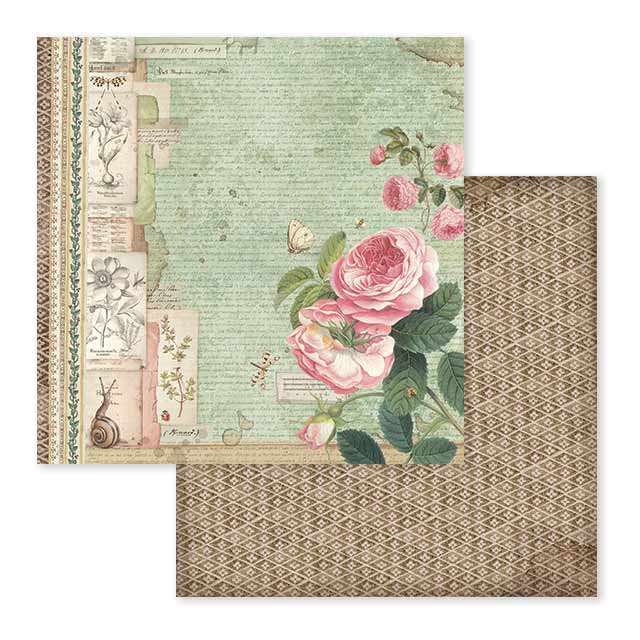 Stamperia – Blocco scrapbooking 30,5 × 30,5 cm – 10 fogli fronte-retro - Spring Botanic - immagine 11