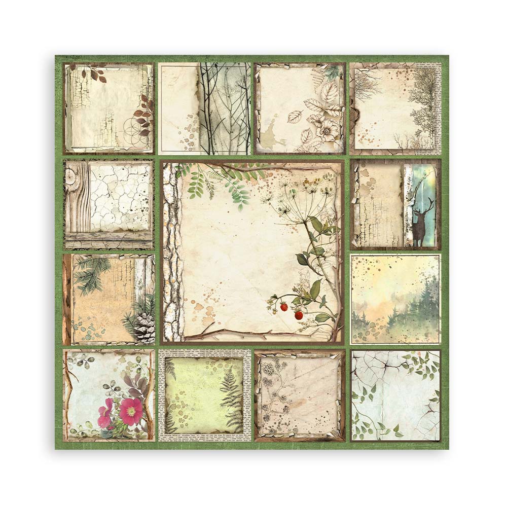 Stamperia – Blocco scrapbooking 30,5 × 30,5 cm – 10 fogli fronte-retro - Forest - immagine 5