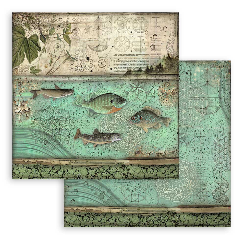 Stamperia – Blocco scrapbooking 30,5 × 30,5 cm – 10 fogli fronte-retro - Forest - immagine 24