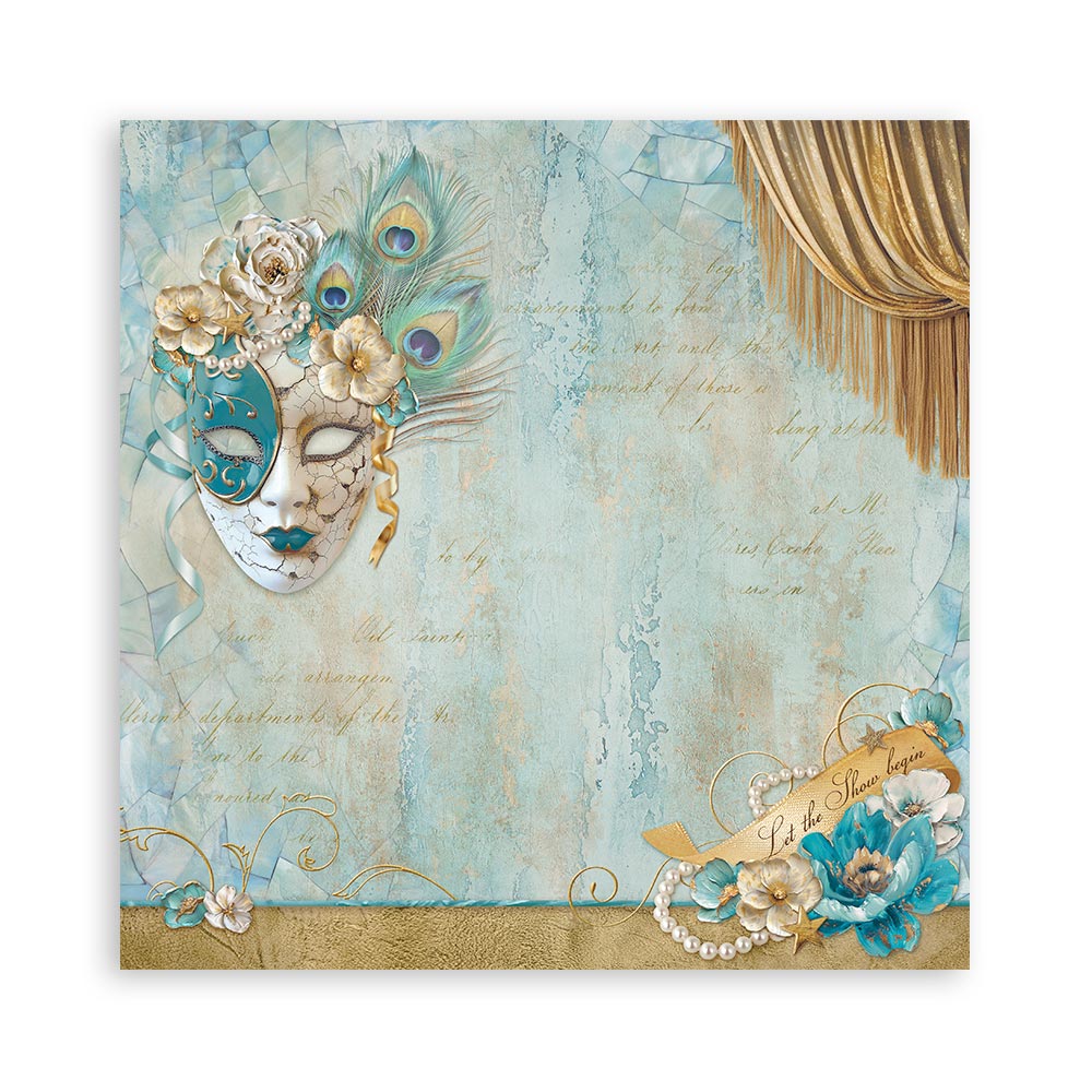 Stamperia – Blocco scrapbooking 30,5 × 30,5 cm – 22 fogli stampati su un lato - Masquerade - immagine 7