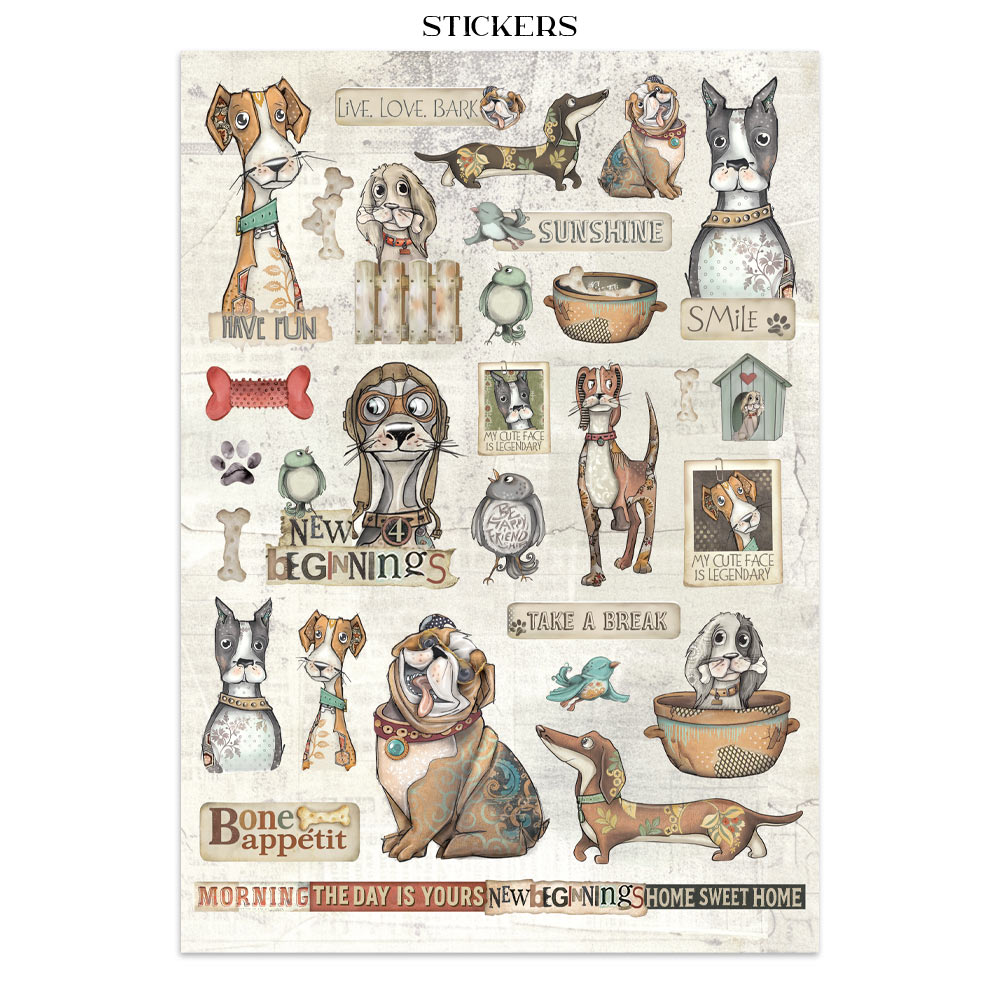Stamperia – Junk Journal – adesivi, ritagli e sfondi - Furry Friends - immagine 10