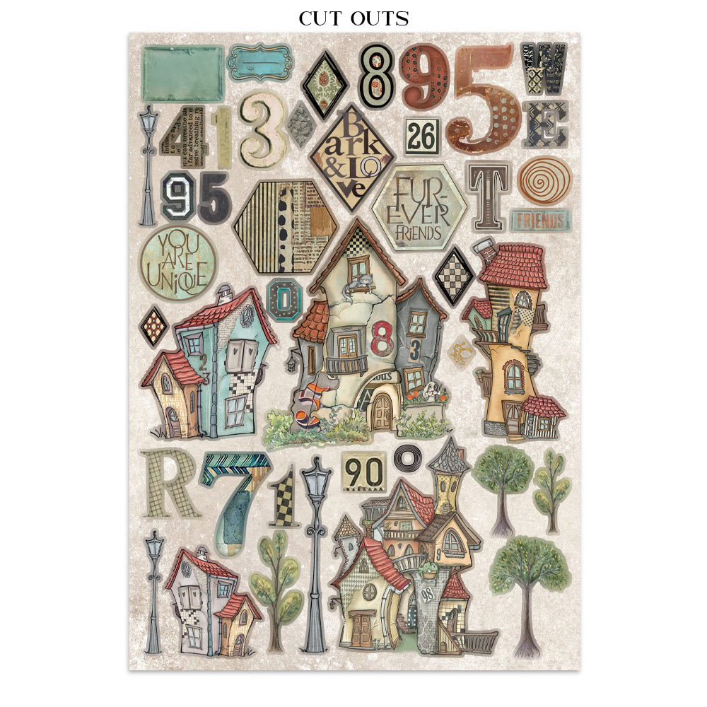 Stamperia – Junk Journal – adesivi, ritagli e sfondi - Furry Friends - immagine 27