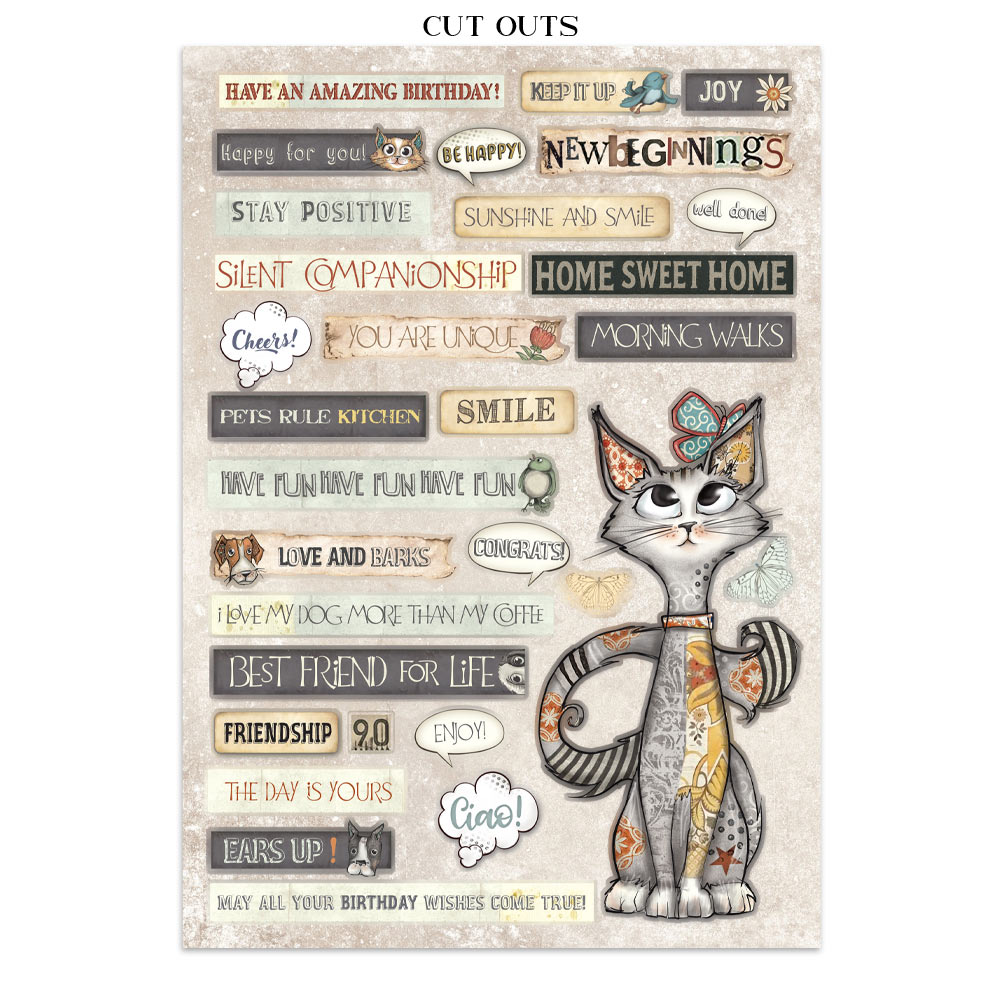 Stamperia – Junk Journal – adesivi, ritagli e sfondi - Furry Friends - immagine 28