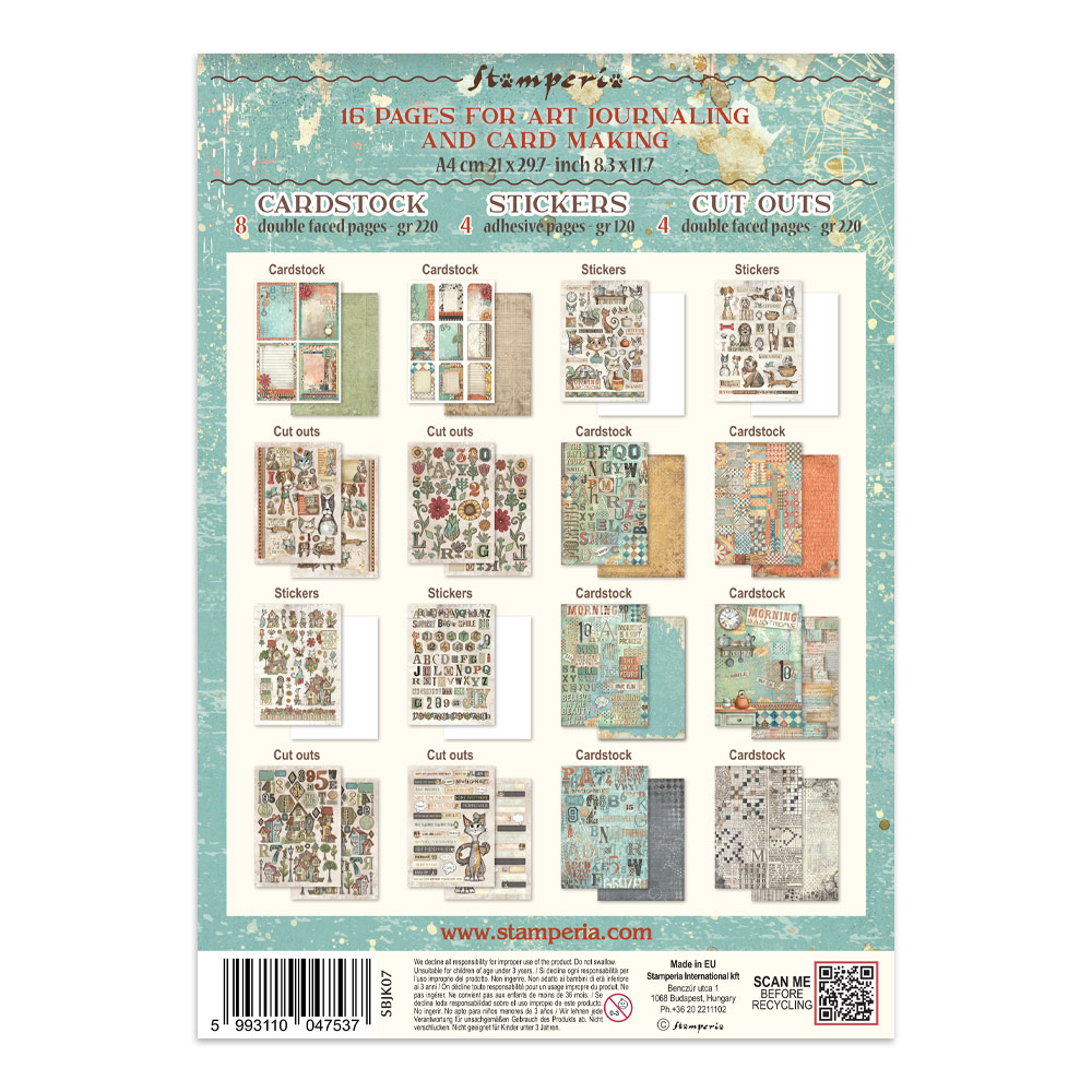 Stamperia – Junk Journal – adesivi, ritagli e sfondi - Furry Friends - immagine 36