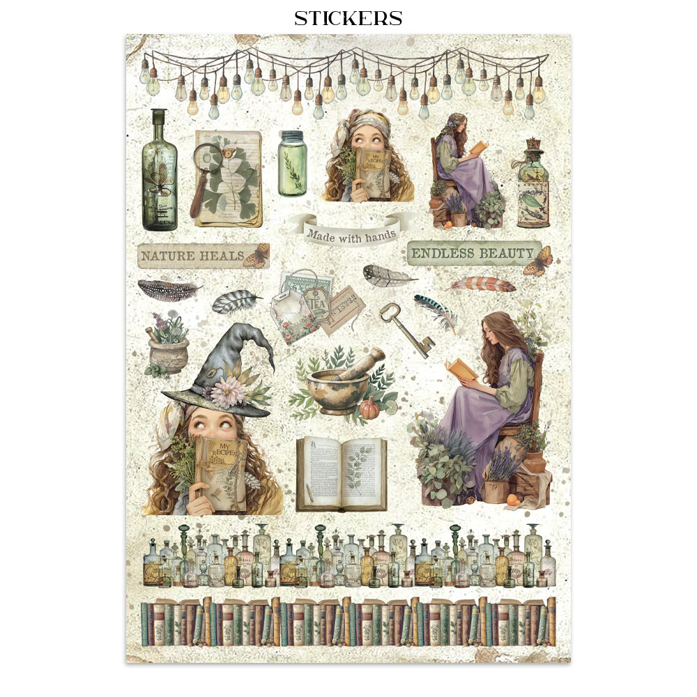 Stamperia – Junk Journal – adesivi, ritagli e sfondi - Herbarium Silvae - immagine 10