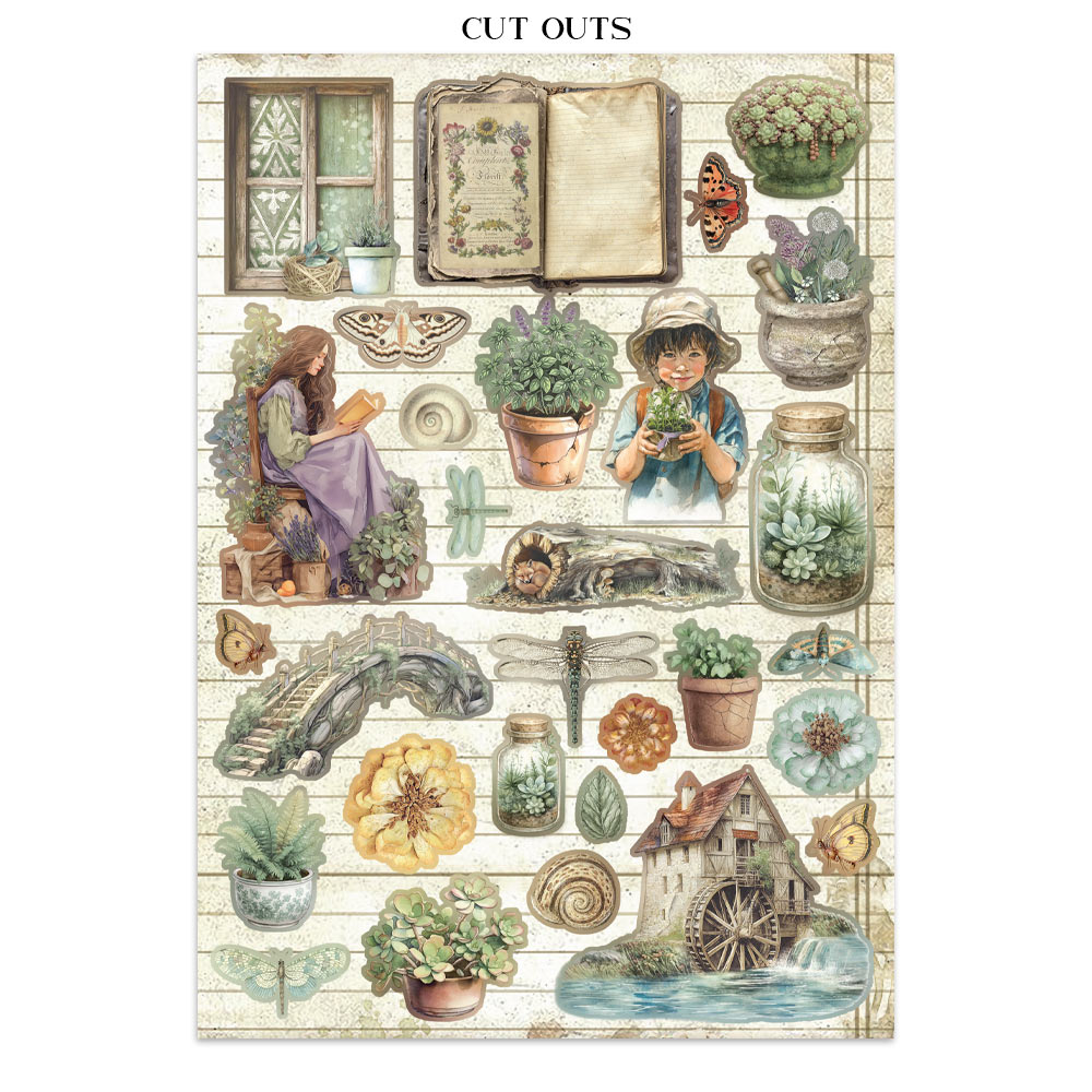 Stamperia – Junk Journal – adesivi, ritagli e sfondi - Herbarium Silvae - immagine 12