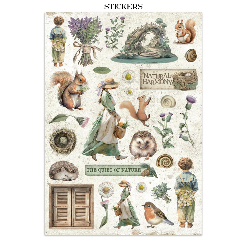 Stamperia – Junk Journal – adesivi, ritagli e sfondi - Herbarium Silvae - immagine 19